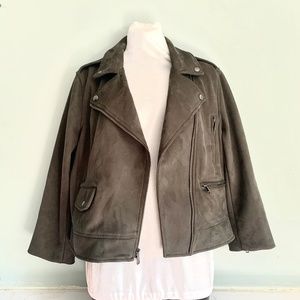Soft vegan moto jacket